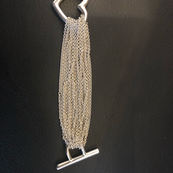 Tiffany & Co Sterling Silver Mesh Heart Bracelet - Picture 3 of 9